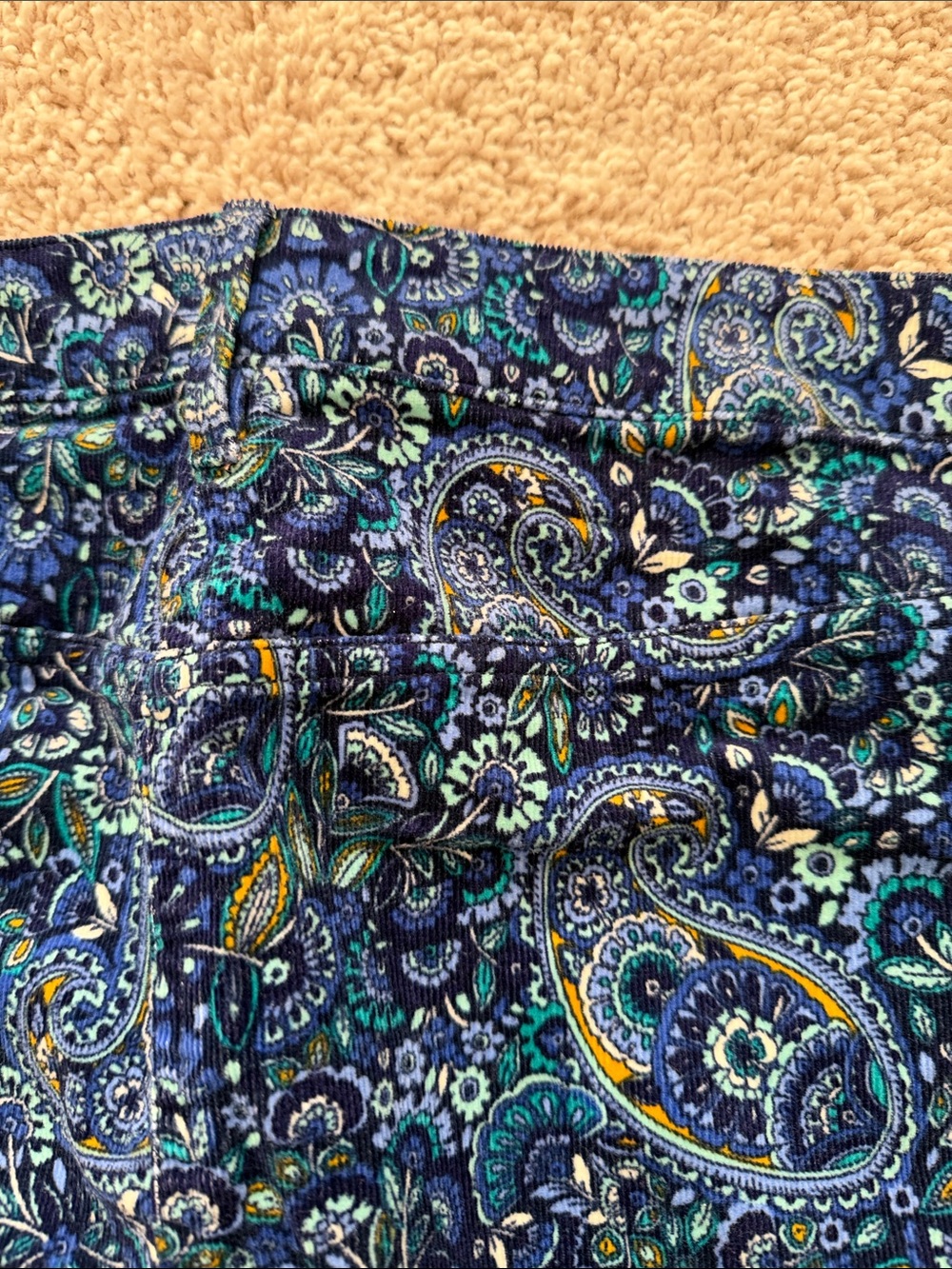 Talbots Navy Paisley Mini Skirt - Picture 6 of 6